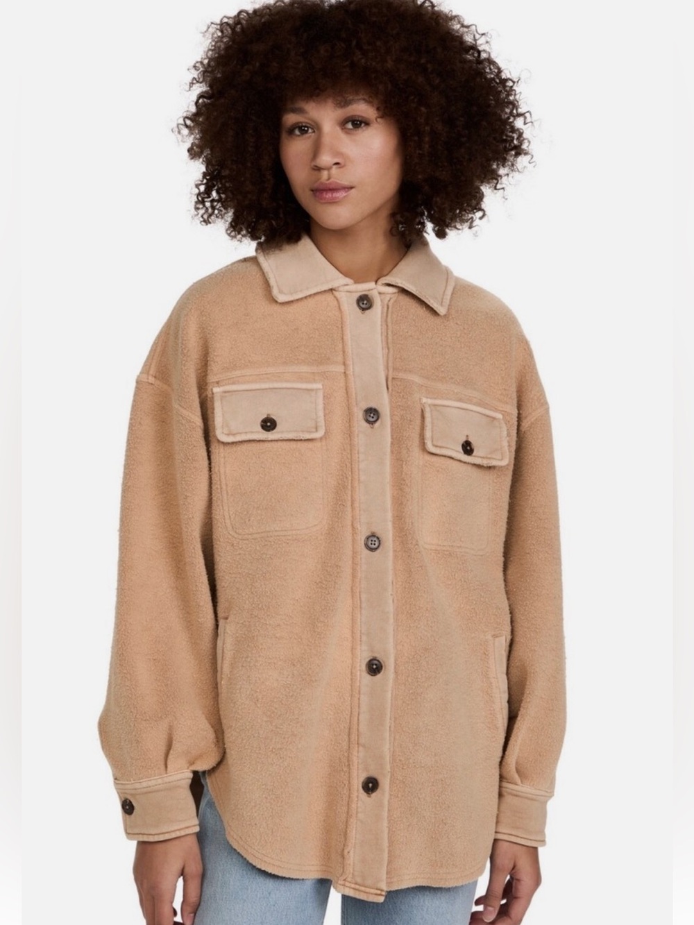 Free People Ruby Shirt/Jacket with Button Front